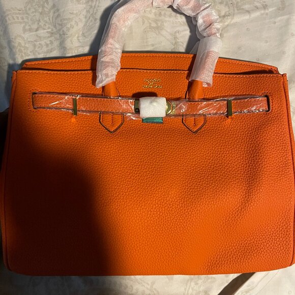 HERMES Orange Capucine Togo Leather Birkin 35 - Picture 1 of 6